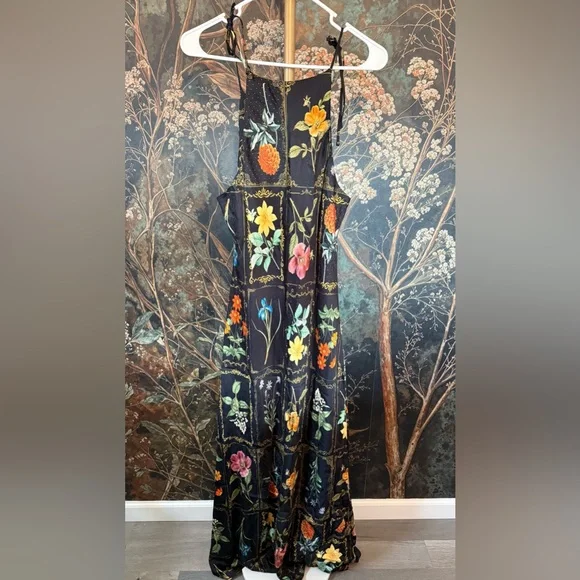 Anthropologie Tie-Neck Column Midi Dress - Picture 6 of 6